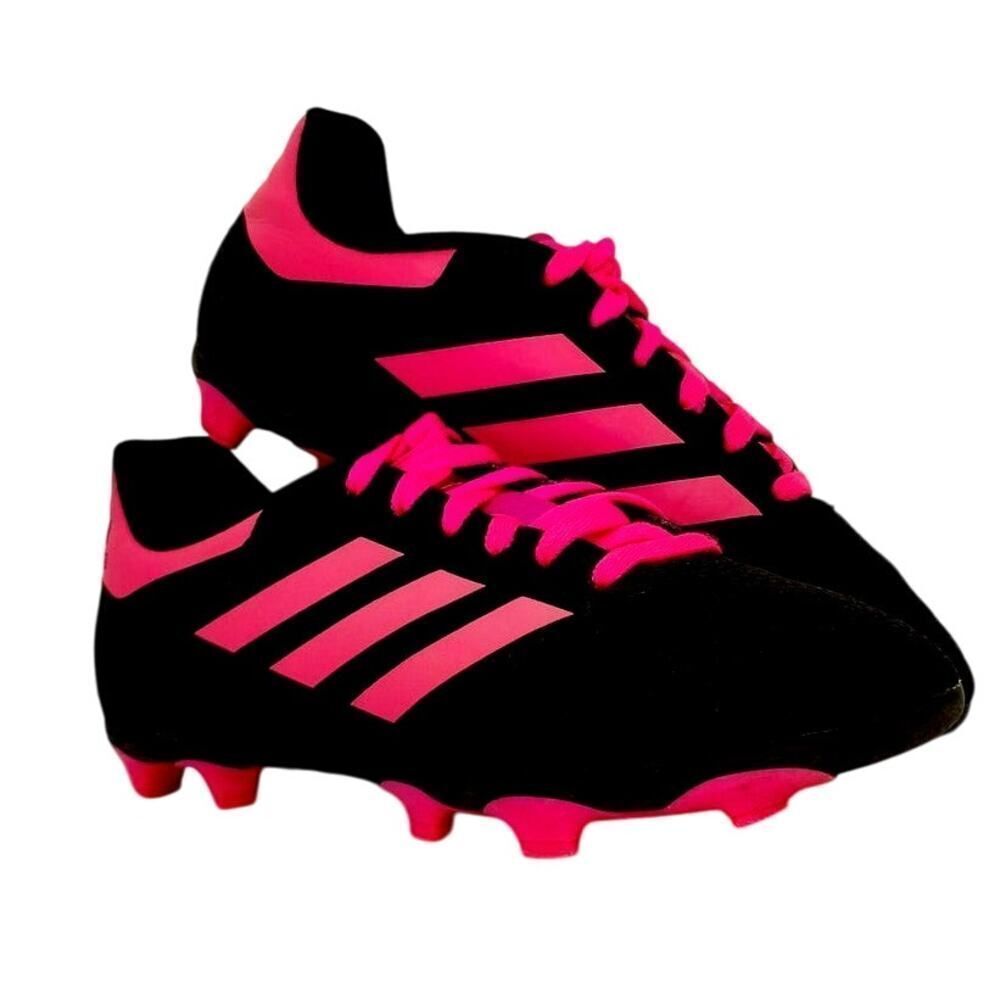 ADIDAS Goletto VI Girls Black & Pink Soccer Cleats - Size: 1.5